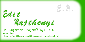 edit majthenyi business card